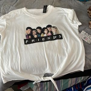 Tie front friends shirt. Brand new with tags